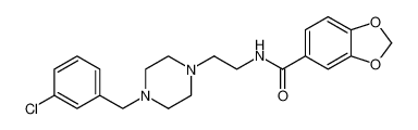 N-(2-(4-(3-chlorobenzyl)piperazin-1-yl)ethyl)benzo[d][1,3]dioxole-5-carboxamide_194233-36-8
