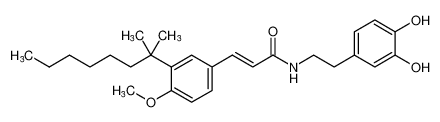 (E)-N-(3,4-dihydroxyphenethyl)-3-(4-methoxy-3-(2-methyloctan-2-yl)phenyl)acrylamide_194355-73-2