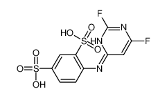 4-[(2,6-difluoropyrimidin-4-yl)amino]benzene-1,3-disulfonic acid_194366-86-4