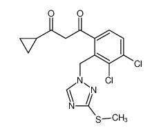 1-cyclopropyl-3-(3,4-dichloro-2-((3-(methylthio)-1H-1,2,4-triazol-1-yl)methyl)phenyl)propane-1,3-dione_194487-12-2