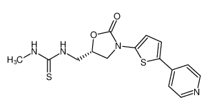 (S)-1-methyl-3-((2-oxo-3-(5-(pyridin-4-yl)thiophen-2-yl)oxazolidin-5-yl)methyl)thiourea_194591-18-9