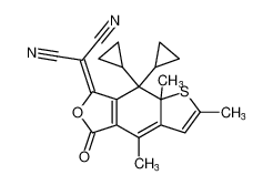 2-(8,8-dicyclopropyl-2,4,8a-trimethyl-5-oxo-8,8a-dihydrothieno[2,3-f]isobenzofuran-7(5H)-ylidene)malononitrile_194602-22-7