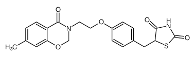 5-(4-(2-(7-methyl-4-oxo-2H-benzo[e][1,3]oxazin-3(4H)-yl)ethoxy)benzyl)thiazolidine-2,4-dione_194713-51-4
