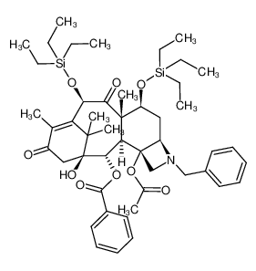(2aR,4S,4aS,6R,11S,12S,12aR,12bS)-12b-acetoxy-2-benzyl-11-hydroxy-4a,8,13,13-tetramethyl-5,9-dioxo-4,6-bis((triethylsilyl)oxy)-1,2,2a,3,4,4a,5,6,9,10,11,12,12a,12b-tetradecahydro-7,11-methanocyclodeca[3,4]benzo[1,2-b]azet-12-yl benzoate_194720-29-1