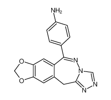 4-(12H-[1,3]dioxolo[4',5':4,5]benzo[1,2-e][1,2,4]triazolo[4,3-b][1,2]diazepin-6-yl)aniline_194729-25-4