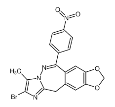 9-bromo-8-methyl-5-(4-nitrophenyl)-11H-1,3-dioxolo[4,5-h]imidazo[1,2-c][2,3]benzodiazepine_194730-12-6