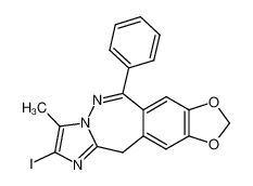 9-iodo-8-methyl-5-phenyl-11H-1,3-dioxolo[4,5-h]-imidazo[1,2-c][2,3]benzodiazepine_194730-17-1