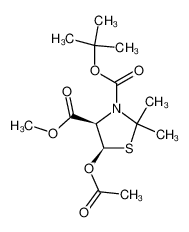 (4R,5R)-5-Acetoxy-2,2-dimethyl-thiazolidine-3,4-dicarboxylic acid 3-tert-butyl ester 4-methyl ester_19474-14-7