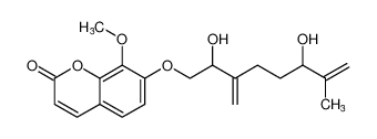 7-((2,6-dihydroxy-7-methyl-3-methyleneoct-7-en-1-yl)oxy)-8-methoxy-2H-chromen-2-one_194788-83-5
