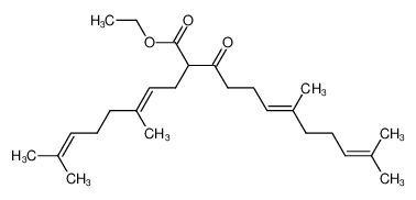 (E)-2-((E)-3,7-Dimethyl-octa-2,6-dienyl)-7,11-dimethyl-3-oxo-dodeca-6,10-dienoic acid ethyl ester_194790-24-4