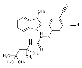 2-(4,5-dicyano-2-(1-methyl-1H-benzo[d]imidazol-2-yl)phenyl)-N-(2,4,4-trimethylpentan-2-yl)hydrazine-1-carboxamide_194790-63-1