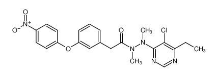N'-(5-chloro-6-ethylpyrimidin-4-yl)-N,N'-dimethyl-2-(3-(4-nitrophenoxy)phenyl)acetohydrazide_194791-17-8