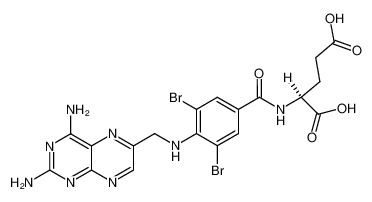 N-{3,5-dibromo-4-[(2,4-diamino-pteridin-6-ylmethyl)-amino]-benzoyl}-L-glutamic acid_1948-22-7