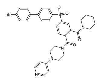1-{5-(4'-bromo-4-biphenylylsulphonyl)-2-[4-(pyridin-4-yl)piperazin-1-ylcarbonyl]benzoyl}-piperidine_194853-02-6