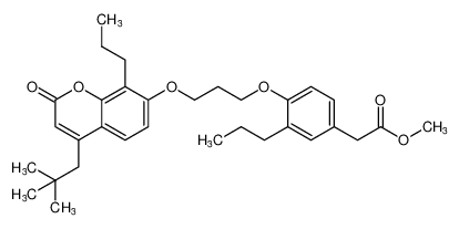 methyl 2-(4-(3-((4-neopentyl-2-oxo-8-propyl-2H-chromen-7-yl)oxy)propoxy)-3-propylphenyl)acetate_194855-37-3