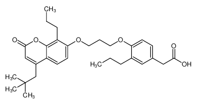 2-(4-(3-((4-neopentyl-2-oxo-8-propyl-2H-chromen-7-yl)oxy)propoxy)-3-propylphenyl)acetic acid_194855-82-8