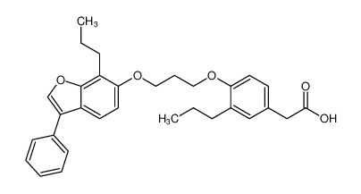 2-(4-(3-((3-phenyl-7-propylbenzofuran-6-yl)oxy)propoxy)-3-propylphenyl)acetic acid_194855-88-4