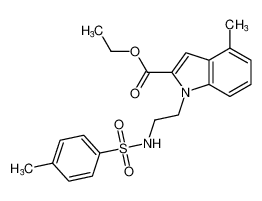 ethyl 4-methyl-1-(2-((4-methylphenyl)sulfonamido)ethyl)-1H-indole-2-carboxylate_194870-88-7