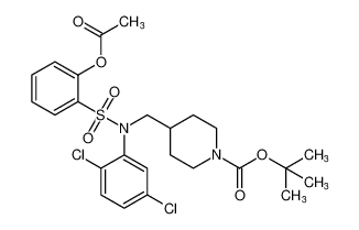 tert-butyl 4-(((2-acetoxy-N-(2,5-dichlorophenyl)phenyl)sulfonamido)methyl)piperidine-1-carboxylate_194872-95-2