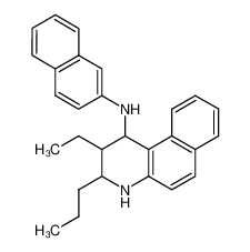 (2-ethyl-3-propyl-1,2,3,4-tetrahydro-benzo[f]quinolin-1-yl)-naphthalen-2-yl-amine_19490-88-1