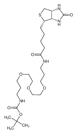 tert-butyl (15-oxo-19-((3aS,4S,6aR)-2-oxohexahydro-1H-thieno[3,4-d]imidazol-4-yl)-4,7,10-trioxa-14-azanonadecyl)carbamate_194920-63-3