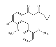 1-(4-chloro-3-(methylthio)-2-(2-(methylthio)benzyl)phenyl)-3-cyclopropylpropane-1,3-dione_194927-90-7