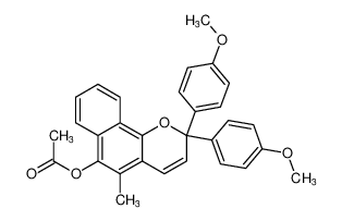 2,2-bis(4-methoxyphenyl)-5-methyl-2H-benzo[h]chromen-6-yl acetate_194940-74-4