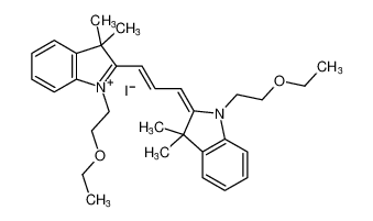 1-(2-ethoxyethyl)-2-((E)-3-((E)-1-(2-ethoxyethyl)-3,3-dimethylindolin-2-ylidene)prop-1-en-1-yl)-3,3-dimethyl-3H-indol-1-ium iodide_194941-06-5
