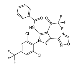 N-(1-(2,6-dichloro-4-(trifluoromethyl)phenyl)-3-(1,2,4-oxadiazol-3-yl)-4-((trifluoromethyl)sulfinyl)-1H-pyrazol-5-yl)benzamide_194942-23-9