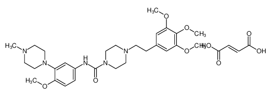 1-Piperazinecarboxamide,N-[4-methoxy-3-(4-methyl-1-piperazinyl)phenyl]-4-[2-(3,4,5-trimethoxyphenyl)ethyl]-, (2E)-2-butenedioate (1:1)_194943-33-4