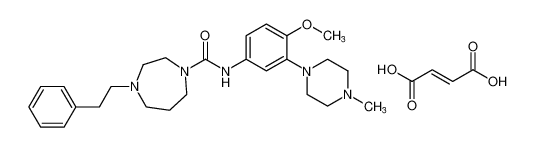 N-(4-methoxy-3-(4-methylpiperazin-1-yl)phenyl)-4-phenethyl-1,4-diazepane-1-carboxamide fumarate_194943-45-8