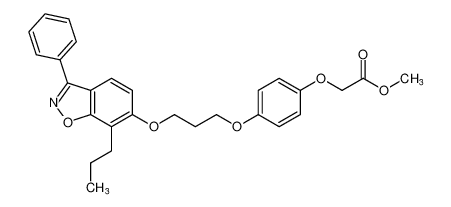 methyl 2-(4-(3-((3-phenyl-7-propylbenzo[d]isoxazol-6-yl)oxy)propoxy)phenoxy)acetate_194982-28-0
