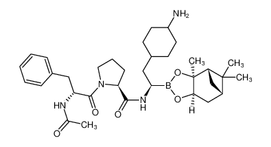 (S)-1-(acetyl-D-phenylalanyl)-N-((R)-2-(4-aminocyclohexyl)-1-((3aS,4S,6S,7aR)-3a,5,5-trimethylhexahydro-4,6-methanobenzo[d][1,3,2]dioxaborol-2-yl)ethyl)pyrrolidine-2-carboxamide_194987-68-3