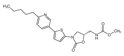 methyl (S)-((2-oxo-3-(5-(6-pentylpyridin-3-yl)thiophen-2-yl)oxazolidin-5-yl)methyl)carbamate_194992-66-0