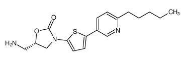(S)-5-(aminomethyl)-3-(5-(6-pentylpyridin-3-yl)thiophen-2-yl)oxazolidin-2-one_194993-03-8