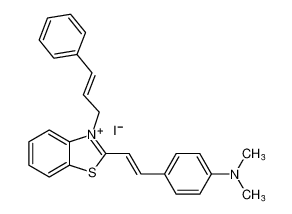 3-cinnamyl-2-((E)-4-(dimethylamino)styryl)benzo[d]thiazol-3-ium iodide_195050-05-6