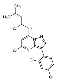 Pyrazolo[1,5-a]pyrimidin-7-amine,3-(2,4-dichlorophenyl)-N-(1,3-dimethylbutyl)-5-methyl-_195054-51-4