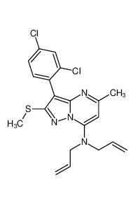 N,N-diallyl-3-(2,4-dichlorophenyl)-5-methyl-2-(methylthio)pyrazolo[1,5-a]pyrimidin-7-amine_195054-83-2