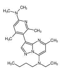N-butyl-3-(6-(dimethylamino)-2,4-dimethylpyridin-3-yl)-N-ethyl-5-methylpyrazolo[1,5-a]pyrimidin-7-amine_195055-27-7