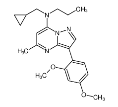 N-(cyclopropylmethyl)-3-(2,4-dimethoxyphenyl)-5-methyl-N-propylpyrazolo[1,5-a]pyrimidin-7-amine_195055-34-6