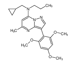 N-(cyclopropylmethyl)-5-methyl-N-propyl-3-(2,4,6-trimethoxyphenyl)pyrazolo[1,5-a]pyrimidin-7-amine_195055-37-9