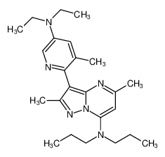 3-(5-(diethylamino)-3-methylpyridin-2-yl)-2,5-dimethyl-N,N-dipropylpyrazolo[1,5-a]pyrimidin-7-amine_195055-70-0