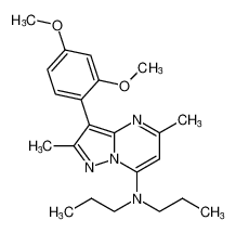 3-(2,4-dimethoxyphenyl)-2,5-dimethyl-N,N-dipropylpyrazolo[1,5-a]pyrimidin-7-amine_195055-85-7