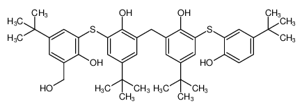 4-(tert-butyl)-2-((5-(tert-butyl)-2-hydroxy-3-(hydroxymethyl)phenyl)thio)-6-(5-(tert-butyl)-3-((5-(tert-butyl)-2-hydroxyphenyl)thio)-2-hydroxybenzyl)phenol_195056-73-6