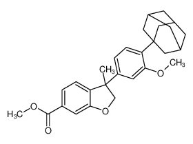 methyl 3-(4-(adamantan-1-yl)-3-methoxyphenyl)-3-methyl-2,3-dihydrobenzofuran-6-carboxylate_195060-28-7