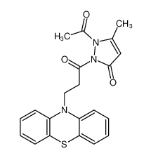 2-(3-(10H-phenothiazin-10-yl)propanoyl)-1-acetyl-5-methyl-1,2-dihydro-3H-pyrazol-3-one_195060-69-6