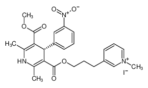 (S)-3-(3-((5-(methoxycarbonyl)-2,6-dimethyl-4-(3-nitrophenyl)-1,4-dihydropyridine-3-carbonyl)oxy)propyl)-1-methylpyridin-1-ium iodide_195065-69-1