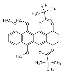 2,2-Dimethyl-propionic acid 12-(2,2-dimethyl-propionyloxy)-6,7,11-trimethoxy-4-oxo-1,2,3,4-tetrahydro-naphthacen-5-yl ester_195132-80-0