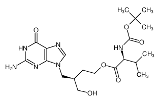 (R)-9-[4-(N-tert-Butoxycarbonyl-L-valyloxy)-2-(hydroxymethyl) butyl]guanine_195157-13-2
