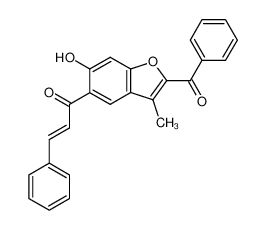 (E)-1-(2-Benzoyl-6-hydroxy-3-methyl-benzofuran-5-yl)-3-phenyl-propenone_195189-24-3